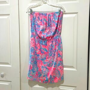 Lilly Pulitzer strapless pull on dress